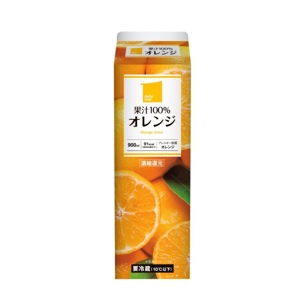 果汁100％オレンジ 　900ml