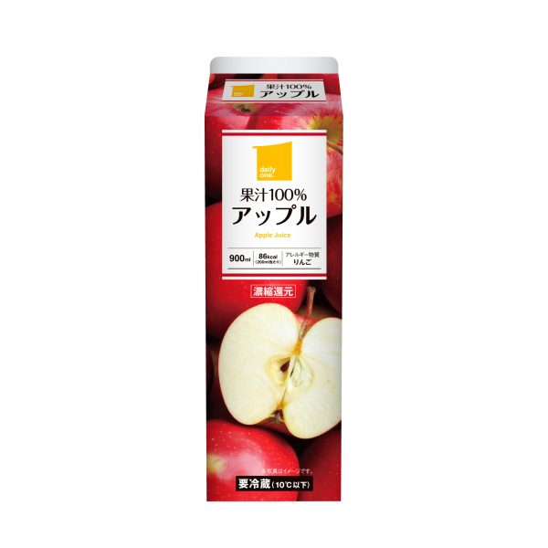 果汁100％アップル　900ml